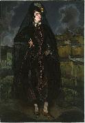 Ignacio Zuloaga y Zabaleta Portrait of Anita Ramerez in Black oil painting on canvas